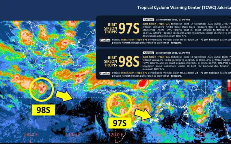 BMKG Pantau Dua Bibit Siklon Tropis