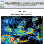 siklon tropis Seroja ( Foto Tangkapan Layar BMKG)