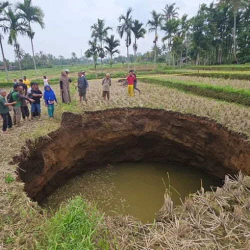 Sinkhole Muncul di Tengah Sawah Sumbar, Ini Penjelasan Badan Geologi dan Ahli