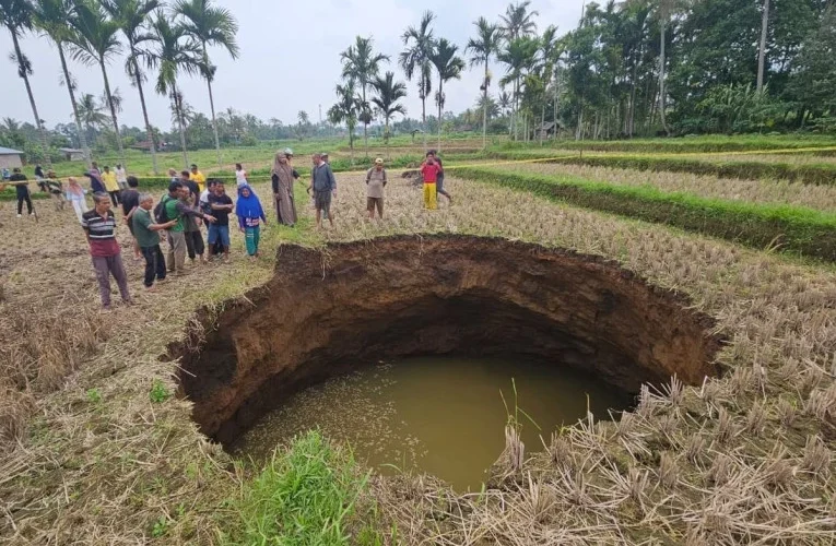 Sinkhole Muncul di Tengah Sawah Sumbar, Ini Penjelasan Badan Geologi dan Ahli